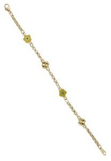 outstanding mini flower gold bracelet for babies and children